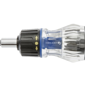 Κατσαβίδι με καστάνια hoegert ratcheting multi-bit screwdriver με μύτες και αντιολισθητική λαβή