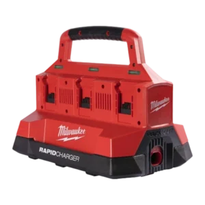 Ταχυφορτιστής M18 PACKOUT PC6 Milwaukee 6 θέσεων με θύρα USB και σύστημα modular αποθήκευσης.
